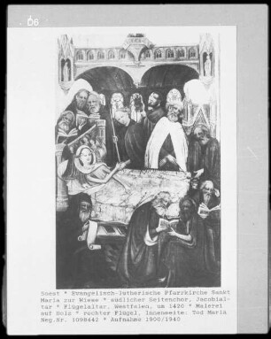 Jakobi-Altar, rechter Flügel (innen): Der Marientod
