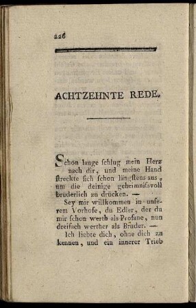 Achtzehnte Rede