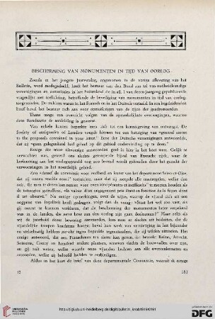 2.Ser. 12.1919: Bescherming van monumenten in Tijd van Oorlog