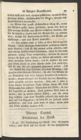 Viertes Capitel. Entzündung der Brust