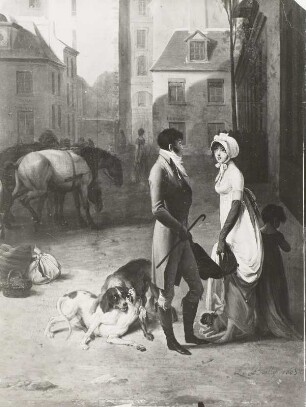 Boilly, Louis Leopold: Die Ankunft der Postkutsche auf dem Posthof, 1803
