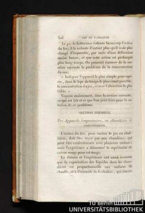 SECTION PREMIÈRE. Des Appareils évaporatoires, ou chaudières de concentration.