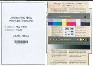 Entnazifizierung Alfons Elbers , geb. 27.06.1895 ()