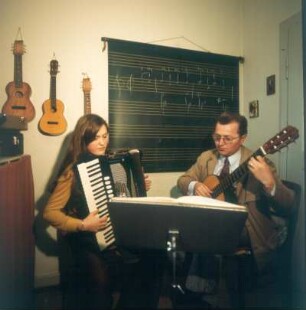 Trossingen. Unterrricht im Musiklehrerseminar für Harmonikainstrumente