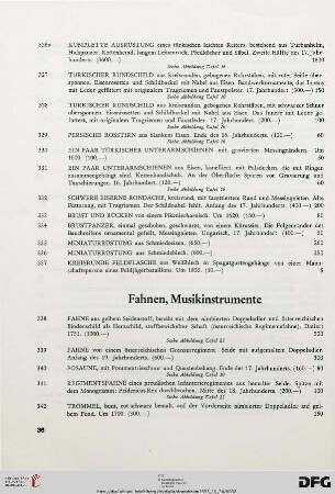 Fahnen, Musikinstrumente (Nr. 338-342)