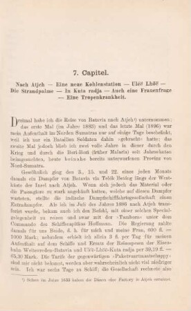 7. Capitel. Nach Atjeh. - ...