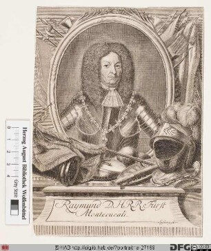 Bildnis Raimund Graf von Montecuccoli (1679 Reichsfürst), 1679 Herzog von Melfi