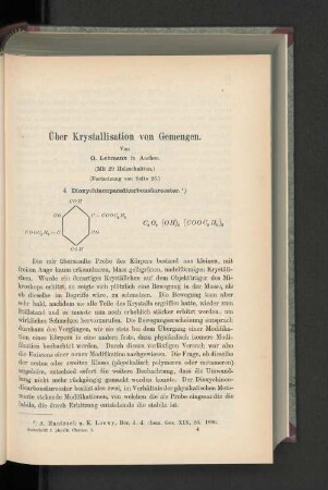 Über Krystallisation von Gemengen.