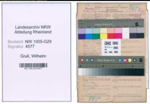 Entnazifizierung Wilhelm Grull , geb. 03.01.1891 (Bahnsekretaer)