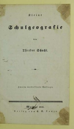 Kleine Schulgeographie