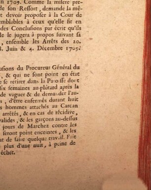 Arrest De La Cour Du Parlement, Pour La Subsistance des Pauvres : Du 30. Décembre 1740.