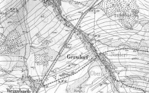 Haselbachtal-Gersdorf. Meßtischblatt, Sekt. Kamenz, 1883