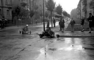 Freiburg: Go-Kart-Rennen in der Runzstraße