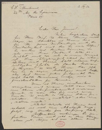Brief an Otto Junne : 03.08.1930