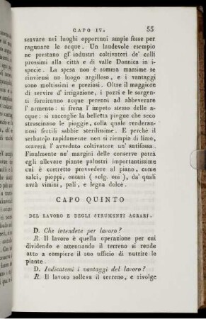 Capo Quinto. Del Lavoro E Degli Strumenti Agrari.
