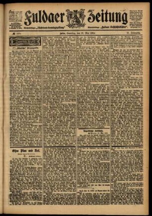 Zweite Ausgabe vom Samstag, den 21. Mai 1904.