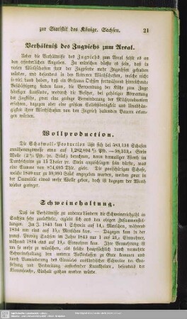 Verhältniß des Zugviehs zum Areal