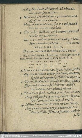 Psalmus XLIV. Deus auribus nostris audivimus