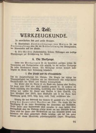 A. Die Werkzeuge.