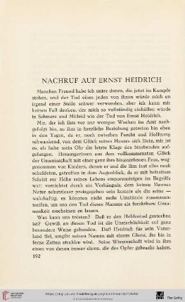 Nachruf auf Ernst Heidrich