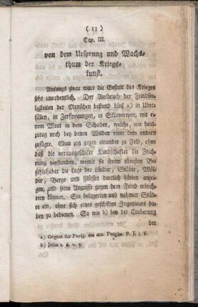 Cap. III. von dem Ursprung und Wachsthum der Kriegskunst.