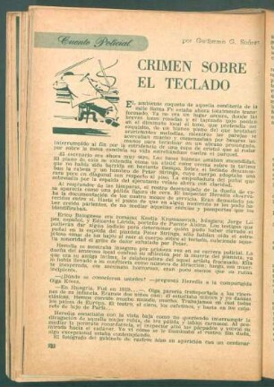 Crimen sobre el teclado : Cuento policial