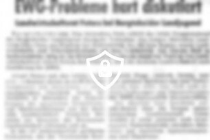 EWG-Probleme hart diskutiert