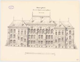 Gymnasium, Kassel Klassengebäude: Hinteransicht 1:100