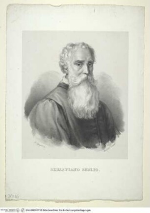 Portrait des Sebastian Serlio - Porträt Sebastiano Serlio