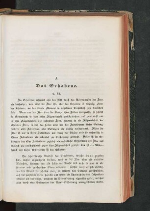A. Das Erhabene