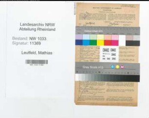 Entnazifizierung Mathias Leutfeld , geb. 14.06.1922 (Polizeibeamter)