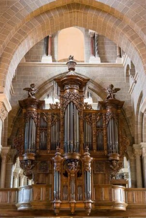 Frankreich. Auvergne. Haute Loire. Le Puy en Velay. Cathedrale Notre Dame. Romanischer Stil. UNESCO Weltkulturerbe. Orgel