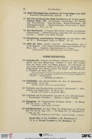 Verschiedenes (Nr. 725-757)