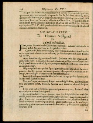 Observatio CLXXI.-CLXXX.