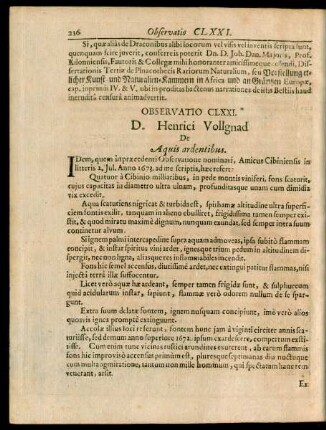 Observatio CLXXI.-CLXXX.
