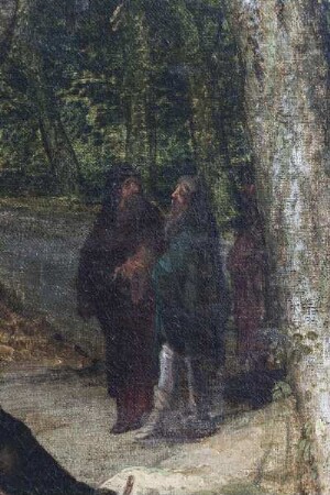 Christus und das blutflüssige Weib in einer Landschaft