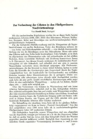 Zur Verbreitung der Ciliaten in den Fließgewässern Nordwürttembergs