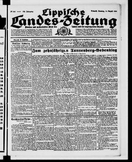 Lippische Landes-Zeitung : ältestes und weitverbreitetes Blatt des Landes und der angrenzenden Bezirke