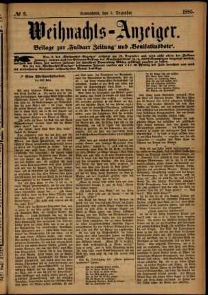 Ausgabe vom Samstag, den 05. Dezember 1885.