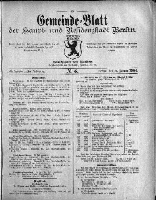 1904,5: No. 5, 31. Januar 1904