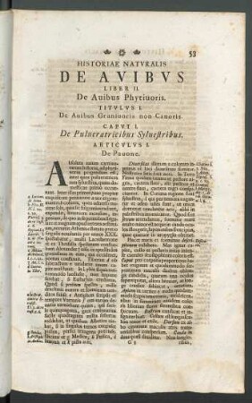 Liber II. De avibus Phytivoris.