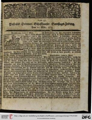 Num. 41. - Num. 50. (Vom 21. May - Vom 22. Brachmonat)