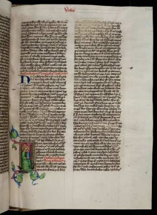Historisierte Initiale (Johannes-Evangelium): I(n principio erat verbum): Evangelist Johannes