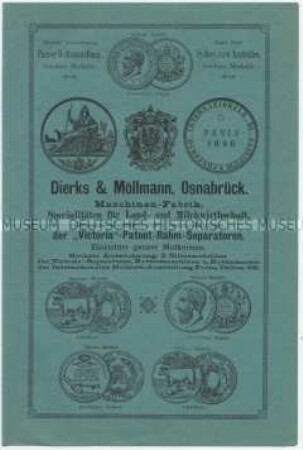 "Victoria"-Patent-Rahm-Separatoren und anderere Molkereimaschinen und Geräte