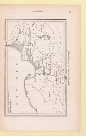 Historische Karte von Ost- und Westpreußen