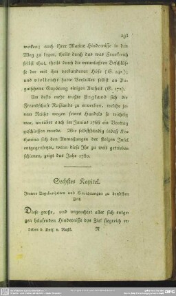 Sechstes Kapitel. Innere Begebenheiten und Einrichtungen zu derselben Zeit