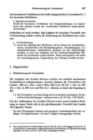 207-212, I. Organisation