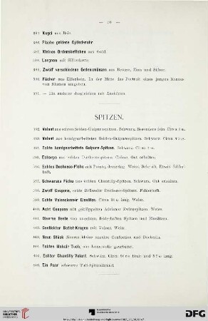 Spitzen (Nr. 392-406)