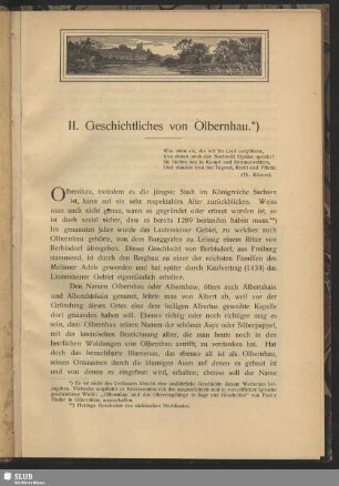 II. Geschichtliches von Olbernhau
