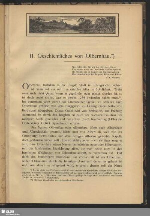 II. Geschichtliches von Olbernhau